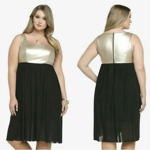 Torrid Faux Leather and Ponte Dress